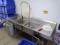 2-compartment sink w/ L & R drtainboards & pre-wash sprayer