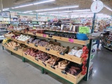 produce merchandising rack w/ 3) shelves