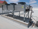 Heatcraft 3-fan rooftop condenser, for low temp rack