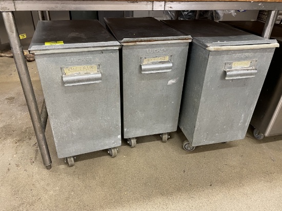 Ingredient Bins on Casters (need to be emptied)