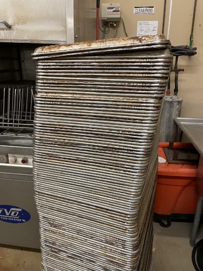 26" x 18" Sheet Pans (top of stack, no dolly)