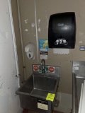 Stainless Sink w/ Paper Towel and Soap Dispenser