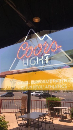 Coors Light Neon Window Sign