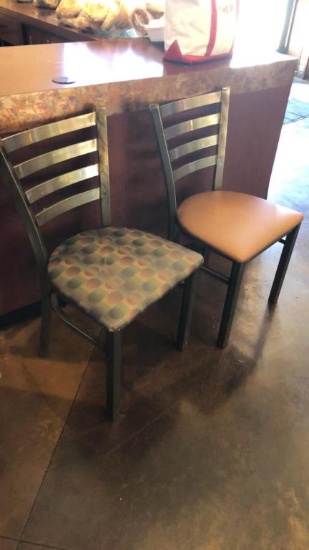 Padded Metal Framed Chairs