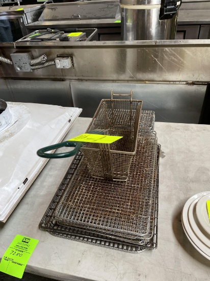 Group of Wire Trays and Fryer Basket