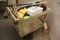 Two Tier Plastic Utility Cart W/ Contents