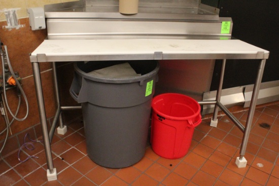 5' Polytop Table W/ Backsplash