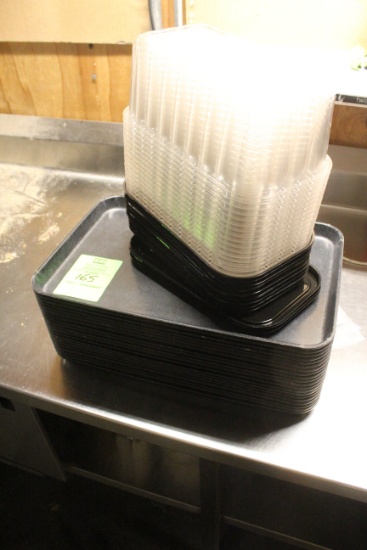 Plastic Trays W/ To Go Containers