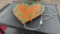 Lighted heart shaped steel sign