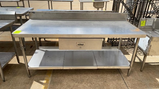 Stainless steel table with drawer