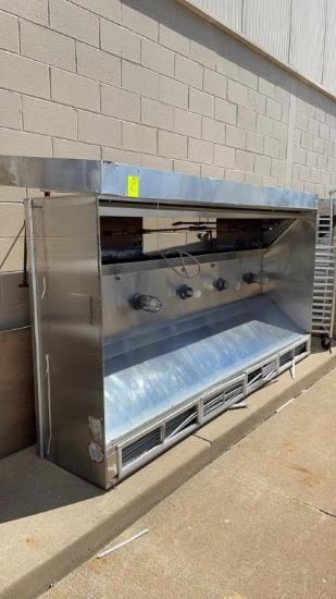 10ft x 5ft stainless exhaust hood