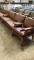 Wooden Lobby Sofa W/ Arm Chair (Busted Leg)