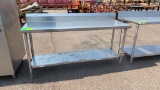 6ft x 2ft x 41 stainless steel table