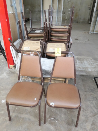 pallet of padded stackable chairs