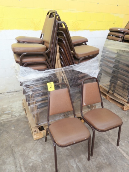 pallet of padded stackable chairs