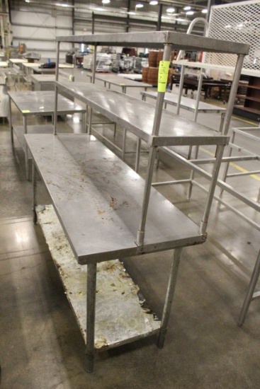 6' Stainless Steel Table W/ Overshelf