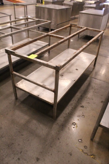 6' Polytop Table Frame W/ Undershelf
