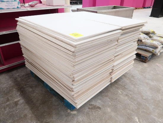 pallet of washable ceiling tiles
