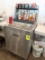 soda machine w/ ice bin, pump, & syrup rack