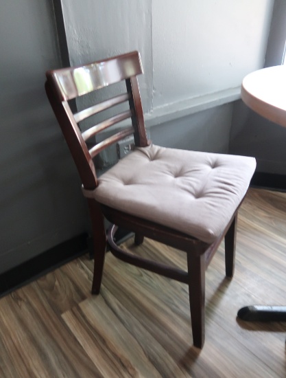 wooden cafe chairs w/ cushion