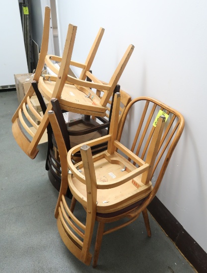 assorted wooden chairs