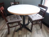 round cafe tables, w/ laminate top