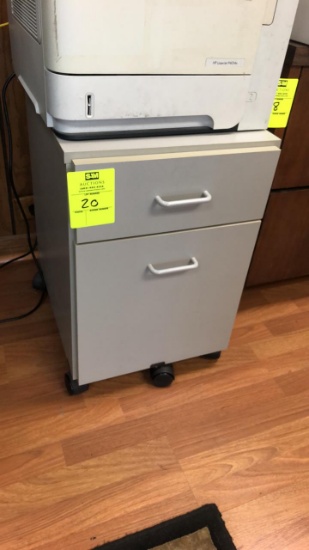 Small 2-Drawer Cabinet On Casters