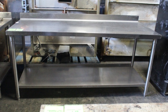 6' Stainless Steel Table W/ Backsplash