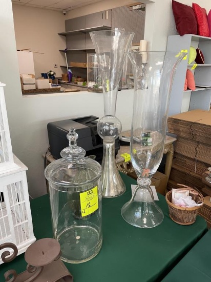 Assorted Large Glass Vases