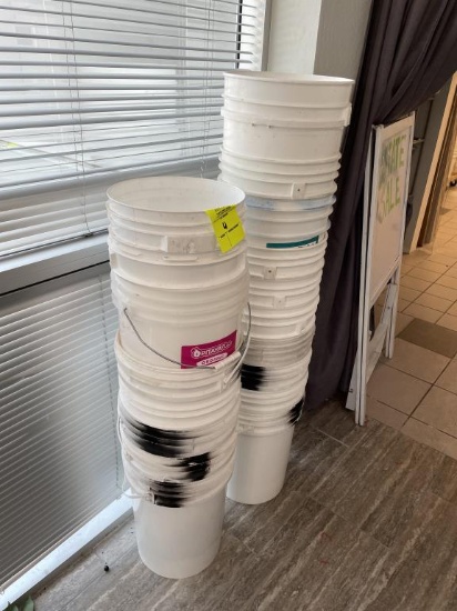 Group Of Plastic Buckets