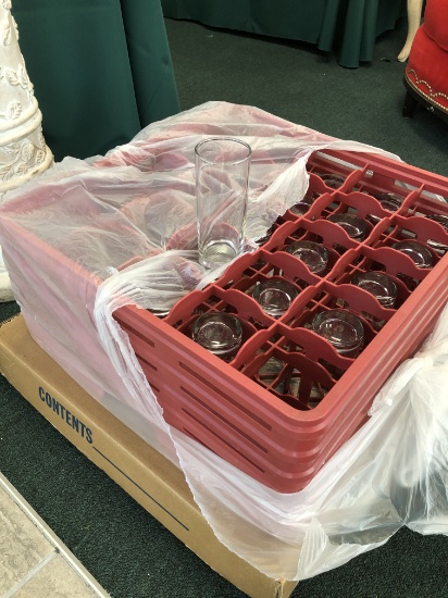 Dish Rack Of Water Glasses
