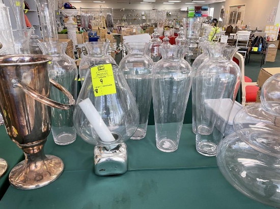 Assorted Large Glass Vases
