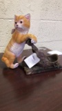 Spur Wine Bottle Holder And Climbing Cat Statue