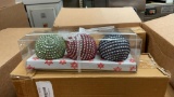 Holiday July Ball Ornament Trio