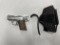 PISTOL, RAVEN ARMS MP25, .25 CALIBER (USA) WITH BLACK HOLSTER