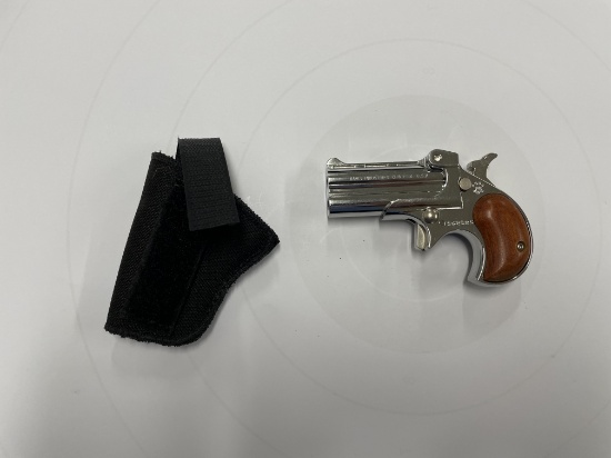 DERRINGER, DAVIS INDUSTRIES DM22, .22 CALIBER (USA), IN BLACK IN COLOR HOLSTER