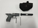 PISTOL, WALTHER P22, .22 CALIBER (GERMANY/ S&W, MA) WITH CLOTH HOLSTER
