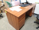 wooden desk & chair