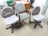 2) swivel office chairs & 2) guest chair