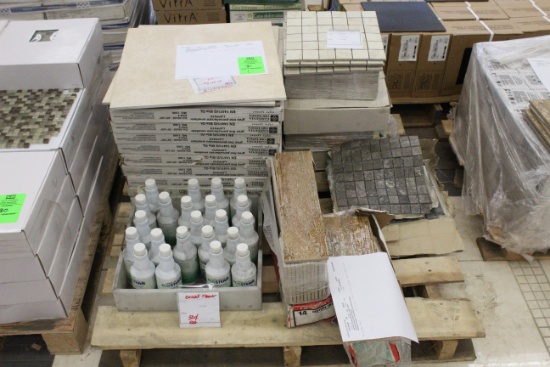 Pallet Of Ceramic Tile And Carpet Cleaner