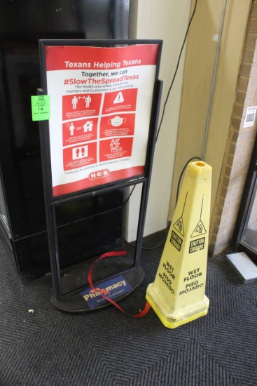 Sign Frame And Wet Floor Cone