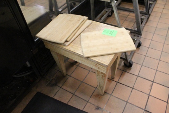 Wooden Table And Cutting Boards