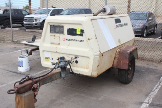 1982 Ingersoll Rand Gasoline Powered Air Compressor Trailer, Last Photo Has Specs