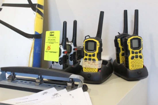 Motorola Walkies W/ Charging Stations