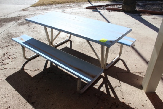 72" x 57" x 30" Metal Picnic Table