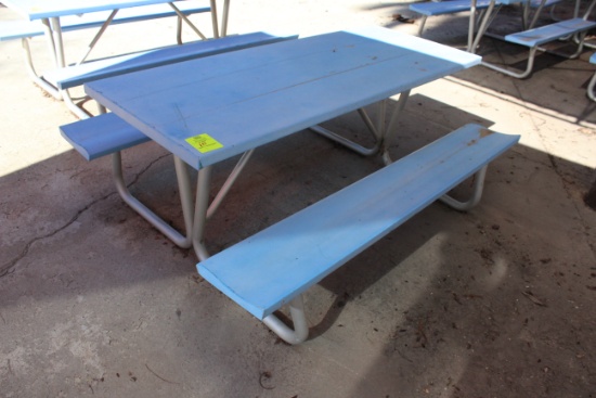 72" x 57" x 30" Metal Picnic Table