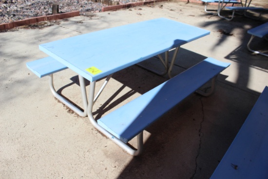 72" x 57" x 30" Metal Picnic Table