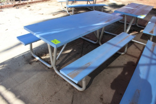 72" x 57" x 30" Metal Picnic Table