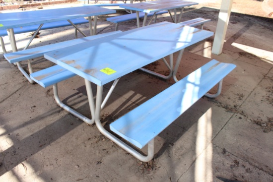 72" x 57" x 30" Metal Picnic Table