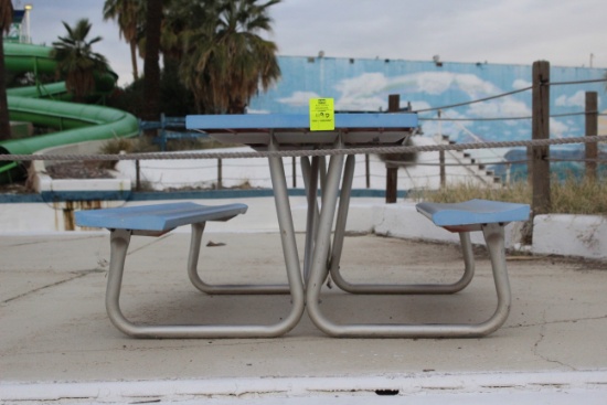 72" x 57" x 30" Metal Picnic Table